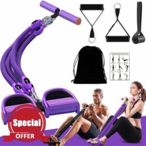 2026 Upgraded Multifunction Pedal Resistance Band with Handle