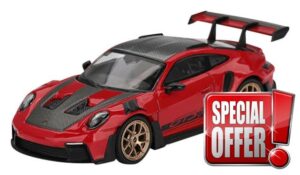 Sunrich MGT01060-R MINI GT 1/64 Porsche 911 (992) GT3 RS Weisach Package Guards Red (Right) Finished Produc