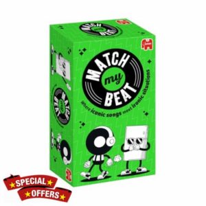 Jumbo Match My Beat – The Music Party Game with 200 Songs & 400 Scenarios – Funny Card Games for Adults