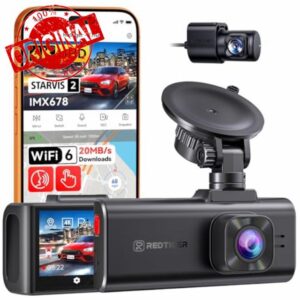 REDTIGER F7NA 4K Dual Dash Cam STARVIS 2 IMX678 8MP 5GHz WiFi (20MB/s Fast Download) Front 1080P Rear GPS Voice Control WDR HDR Night Vision 24H Parking Mode Support 512GB Max(No SD Card)
