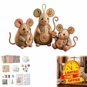 Felt Patchwork Mouse DIY Sewing Kit