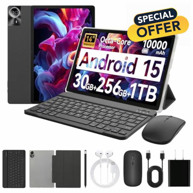 Ainmel 14 inch Tablet Android 15