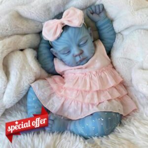 cosheng -20 Inch Lifelike Avatar Full Body Vinyl Girl Glow in The Dark Reborn Baby Dolls Silicone Newborn Baby Doll Sleeping Soft Vinyl Bebes Reborn Toy for Kids Age 3+