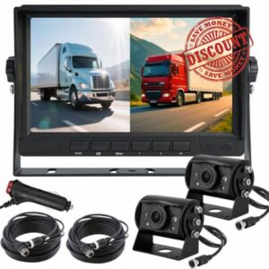 AHD 1080P Vehicle Truck Reversing Camera with 7 Inch 2-Split Screen Monitor