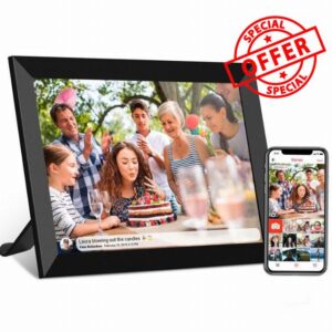 Phantom Digital Photo Frame WiFi - 10.1 Inch Touchscreen Digital Picture Frame - Auto Rotation