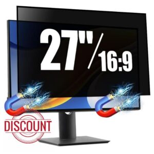 SOPPY Magnetic 27 Inch Computer Privacy Screen Protector for 16:9 Monitor