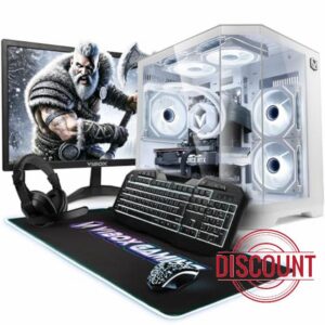 Vibox IV-668 Gaming PC Bundle • AMD Ryzen 7 9700X 8-Core • Radeon RX 9060 XT 16GB • 16GB RAM • 1TB SSD • Windows 11 • 23" Monitor • WiFi