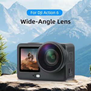 185° FOV Wide Angle Lens Compatible with DJI Osmo Action 6 Accessories