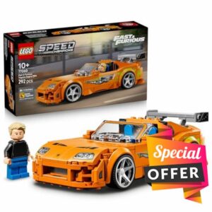 LEGO Speed Champions The Fast and The Furious Toyota Supra MK4 Car Toy - Model Kit w/Bryan O'Conner Minifigure - STEM Gift for 10+ Year Old Boys & Teenage Movie Fans - 7726