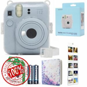 Fujifilm INSTAX Mini 12 Camera Pastel Blue id Bundle – Includes Mini 12 Blue Camera