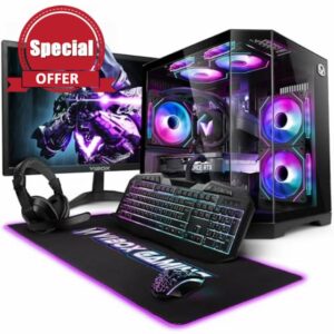 Vibox IV-778 Gaming PC Bundle • AMD Ryzen 7 9700X 8-Core • Nvidia RTX 5060 Ti 8GB • 16GB 5600MHz DDR5 RAM • 1TB SSD • Windows 11 • 23" Monitor • WiFi