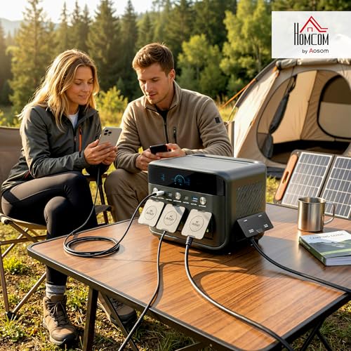 Camping Power Pack with 600W AC/USB-A & USB-C Output