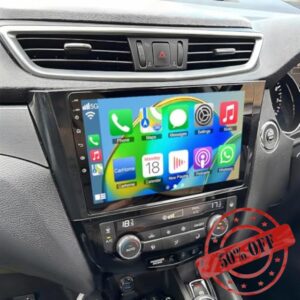 Android 14 Double Din Car Stereo for Nissan Qashqai J11 2013-2017 with CarPlay Wireless Android Auto Sat Nav 10 Inch HD Touch Screen Car Radio Head Unit GPS WiFi FM RDS Bluetooth SWC Backup Camera