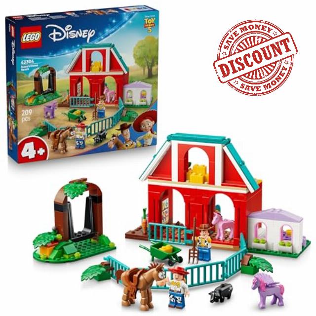 LEGO|Disney Pixar Blaze's Horse Ranch Toy - incl. Woody & Jessie Minifigures plus 2 Horses
