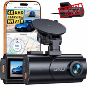 GKU 4K Dash Cam Front and Rear