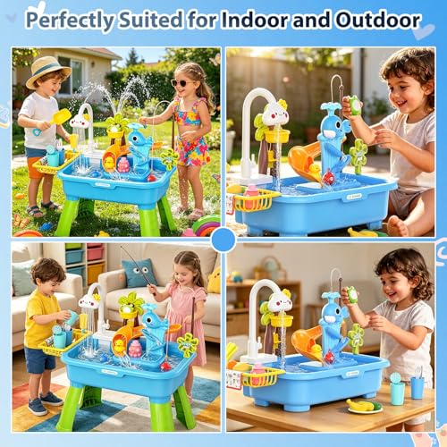 Kids Play Sink with Running Water & Cloud Faucet