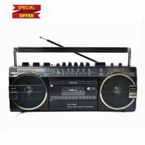 DESIGNO FM Radio Cassette Tape Stereo Player with BLUETOOTH Speaker and USB & SD Card slot MP3 AM SW