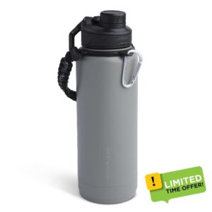 Hydragear Zenith Chugger Stainless Steel Bottle with Carabiner