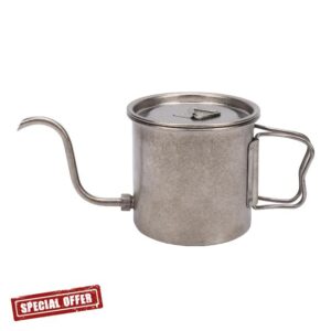 Compact Foldable Pour Over Camping Coffee Kettle with Lid