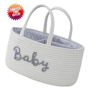 Multifunction Baby Diaper Handbag with Easy Access Compartments Stylish Cotton Cloth Storage Nursery Essential Bag for Mom Diaper Organizes
