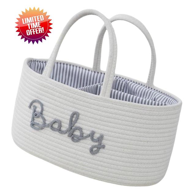 Multifunction Baby Diaper Handbag with Easy Access Compartments Stylish Cotton Cloth Storage Nursery Essential Bag for Mom Diaper Organizes