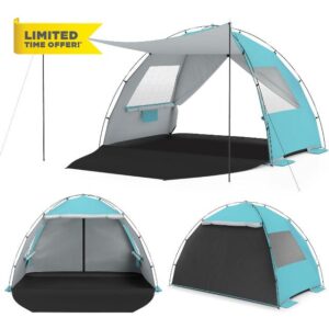 COSTWAY Pop up Beach Tent with Canopy