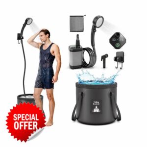 FOTSHARER Portable Shower for Camping with Shower Head 3 Spray Modes