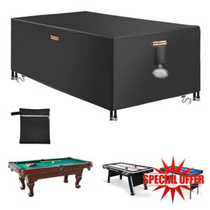 6/6.5/7/7.5/8/8.5/9/10/12FT Billiard Pool Table Covers Waterproof Cover for Pool Table with Storage Bag Indoor Outdoor Sun Snow Dust Protection Snooker Tables Covers