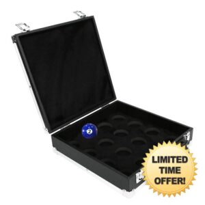 Pool Billiard Balls Box with Stainless Steel Latches Foam Padded Interior Storage Box/Cover (1 Pack)