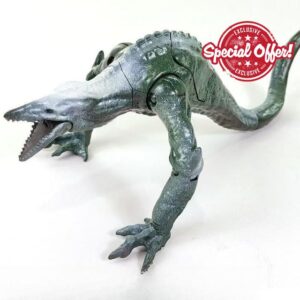 Skull Crawler Lizard Creature Figure - 14cm Tall Ink Green Monster Statue