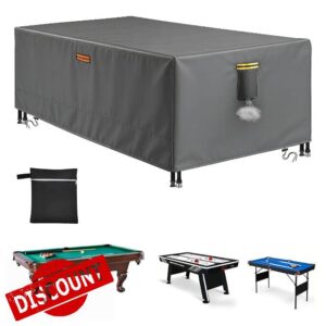 6/6.5/7/7.5/8/8.5/9/10/12FT Billiard Pool Table Covers Waterproof Cover for Pool Table with Storage Bag Indoor Outdoor Sun Snow Dust Protection Snooker Tables Covers