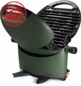 NOMADIQ BBQ Camping Table Grill Compact 2 Burners Gas Grill Camping Gas Grill Balcony Motorhome Grill Plate Portable Outdoor Barbecue