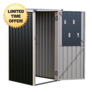 Warmiehomy 3 x 3 FT Lockable Metal Garden Shed