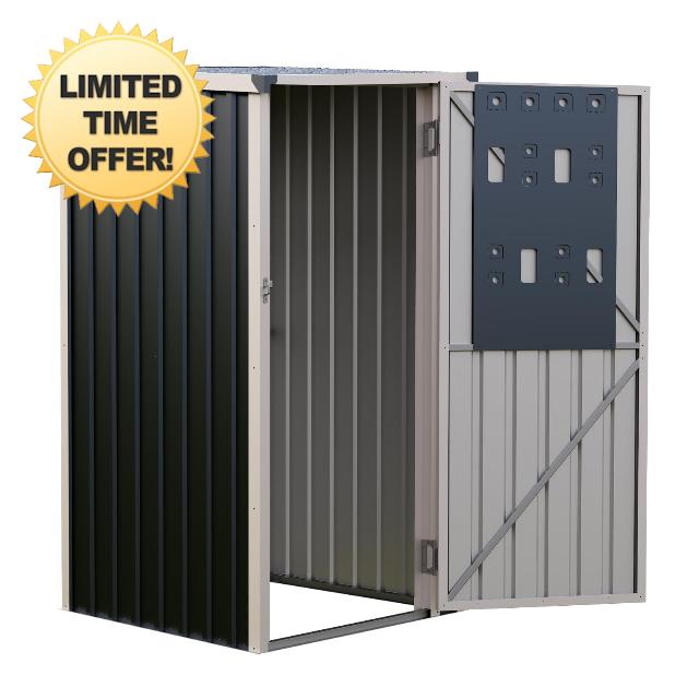 Warmiehomy 3 x 3 FT Lockable Metal Garden Shed