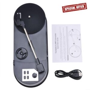 33/45 RPM LP Vinyl to MP3 Converter Turntable