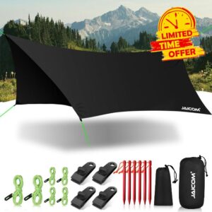 JAICOM Tent Tarp Waterproof - Rain Fly Camping Tarp Light Ripstop Fabric