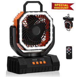 20000mAh Camping Fan with Light