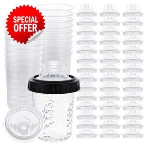 DAJAVE 50 Pack Paint Mixing Cups for Spray Guns