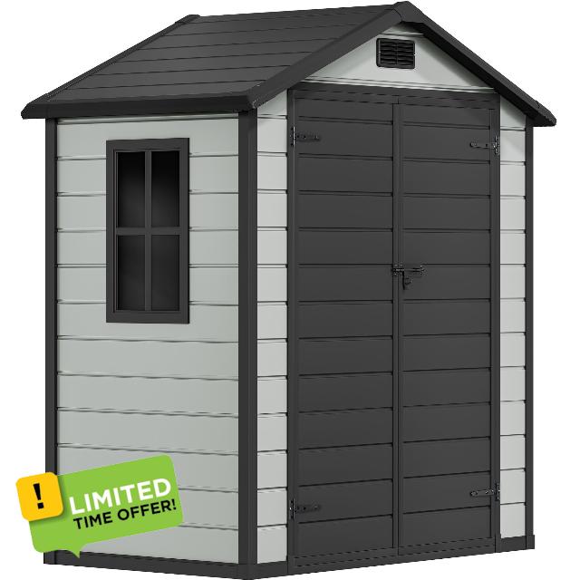 YITAHOME 6.2 x 3.4 FT Outdoor Storage Shed with Vents & Window