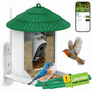 Smart Bird Feeder Camera with 1080p HD Resolution