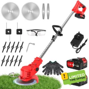 21V Cordless Strimmer -2 x 4000mAh Battery