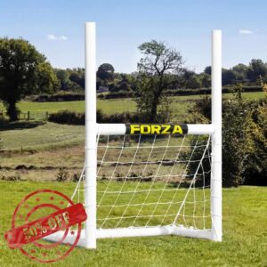 FORZA 3v3 Mini Combi Football & Rugby Goal – Multi-Sport Garden Goal with uPVC Frame