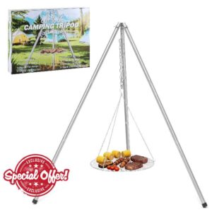Stainless Steel Campfire Tripod for Cooking