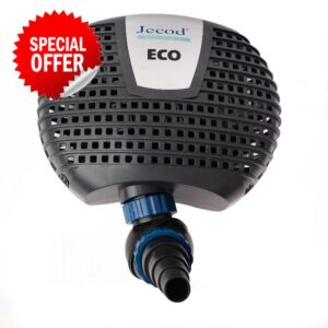 Jebao Garden Fish Pond Filter Pump Submersible Solids Handling Water Course - Eco Energy Saving Super Low Wattage - XOE-6500 Filtration GS/CE Approved