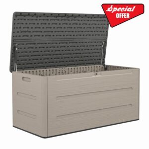 Garden Gear 700L Storage Chest Elite Series Outdoor Garden Storage Box Heavy Duty Weather Resistant HDPE Lockable Powder Coated Steel Frame
