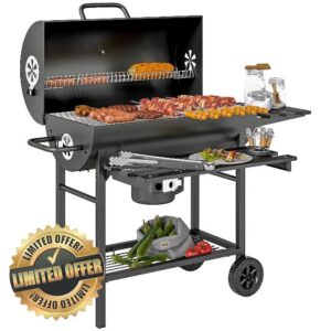 Outsunny Charcoal BBQ Grill with Warming Rack