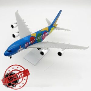 Diecast Metal Dubai Expo Colorful A380 Airplane Model 30cm Scale Alloy Collectible Display Gift Ornament Aviatio