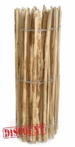 Natural Wood Picket Fence Piling with Wire