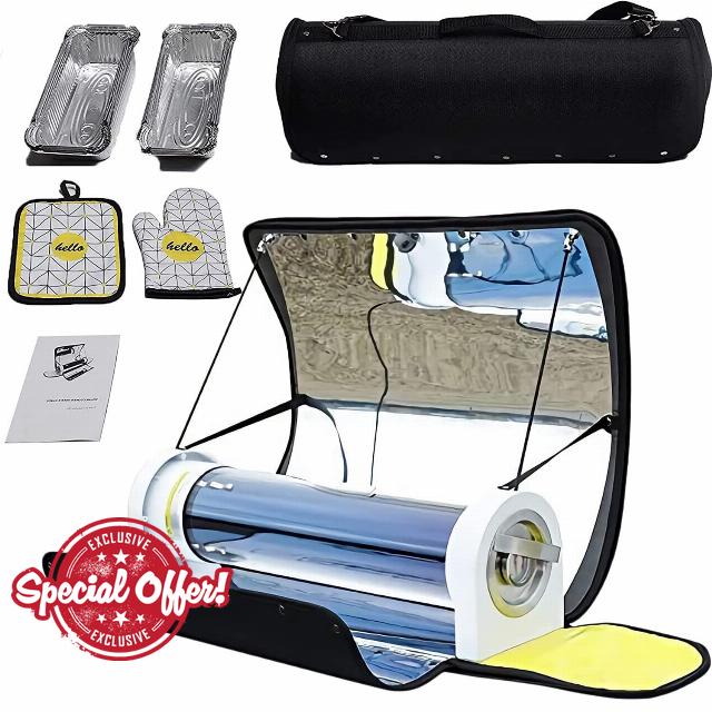 Solar Oven BBQ Cooker - Compact Portable 4.5L Camp Stove for Outdoor Cooking