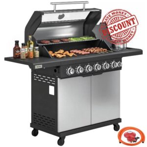 Outsunny 6+1 Burner Gas BBQ Grill